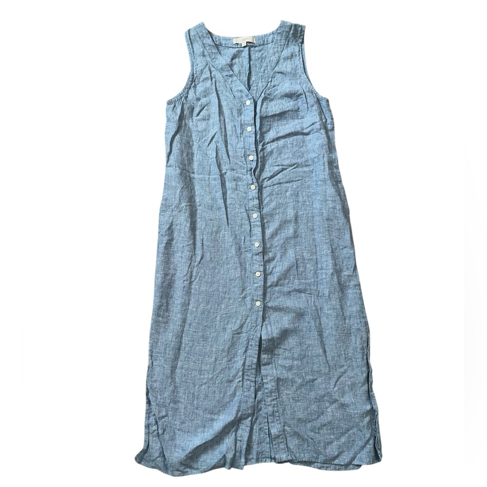 Loft Linen Vest Midi Dress - Picture 2 of 8